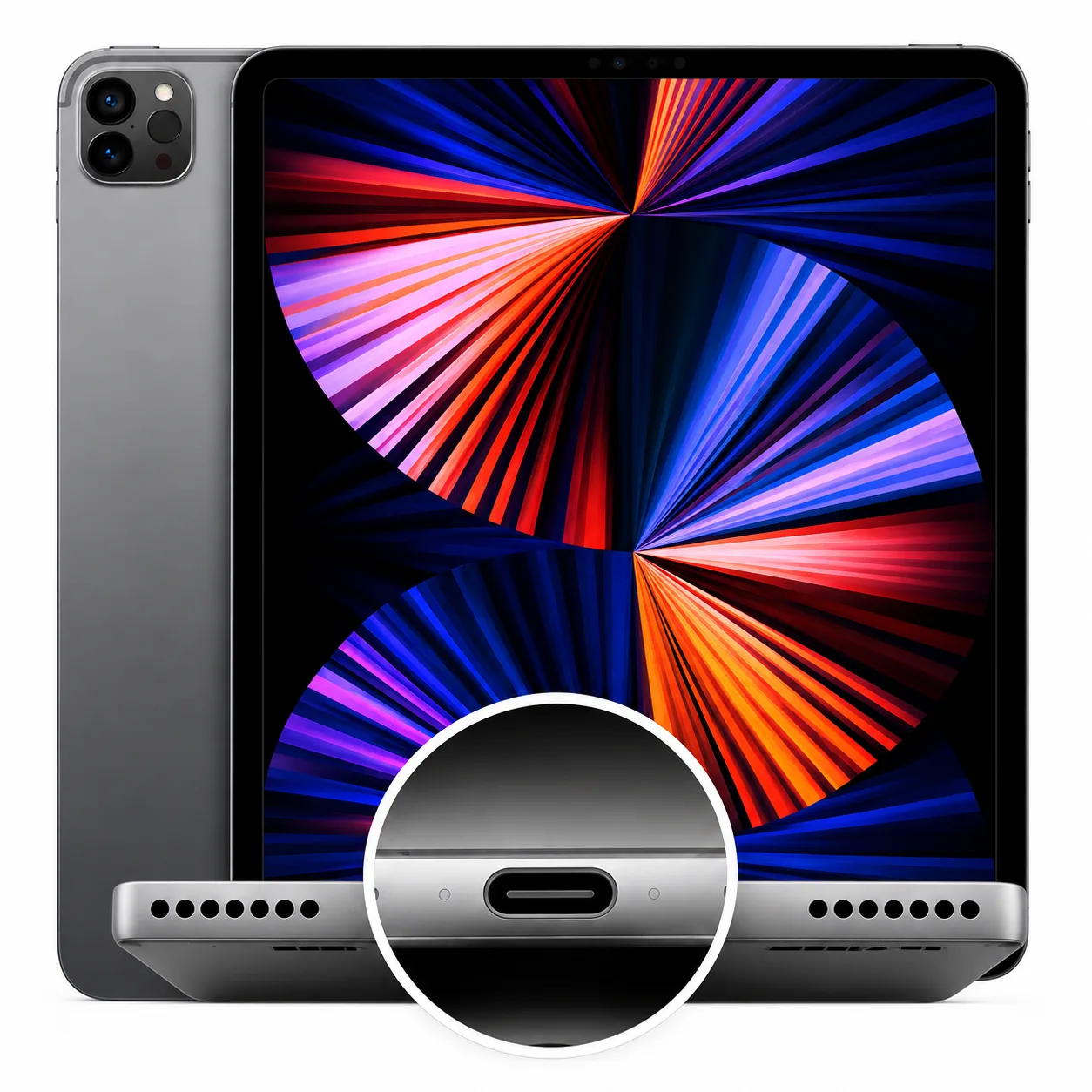 iPad Pro 12.9 (2021) M1 – Ladeport Reparasjon iPad Pro 12.9 (2021) M1 – Ladeport Reparasjon